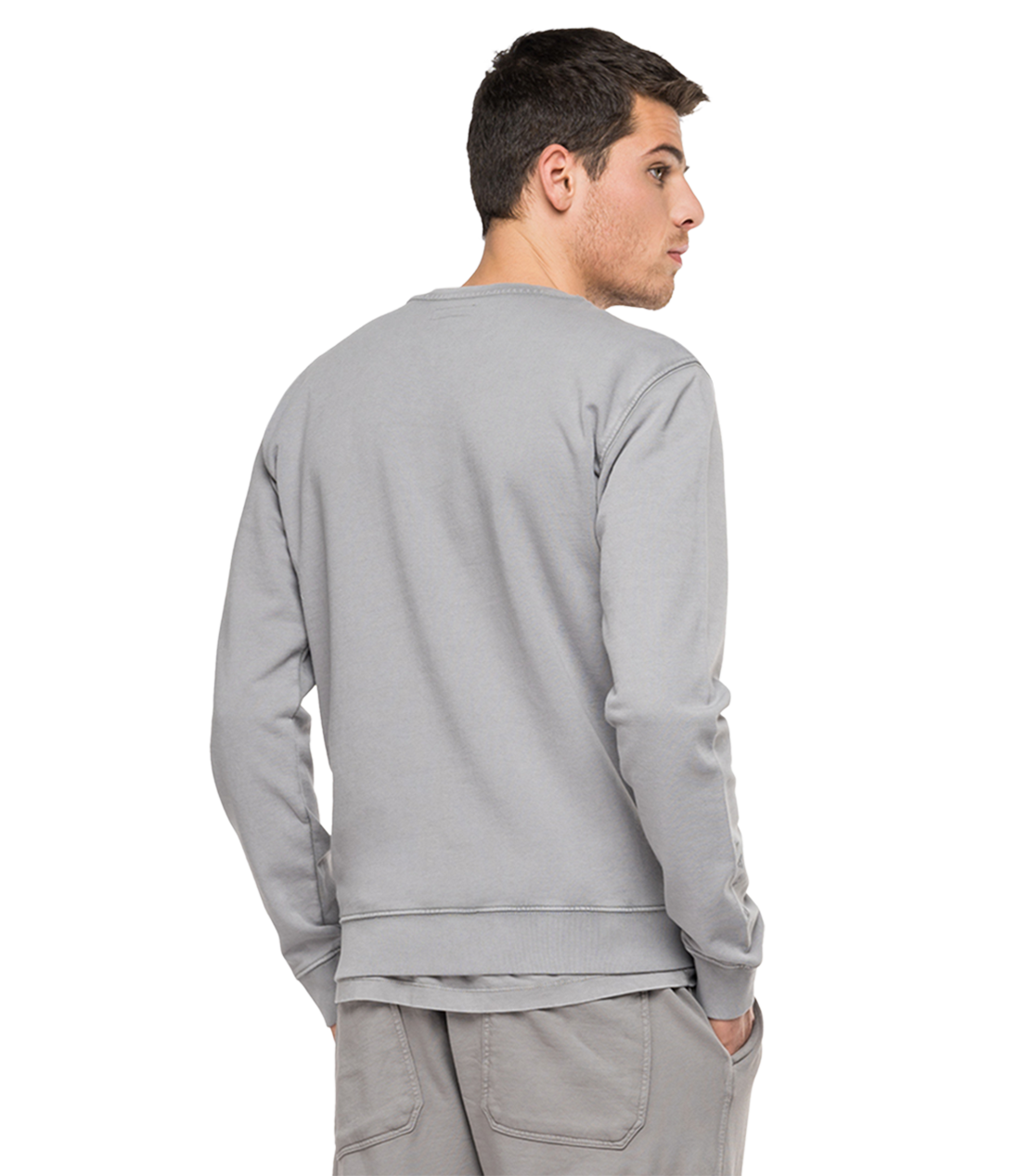 ガーメントダイ オーガニックコットンスウェットシャツ 詳細画像 グレー 2